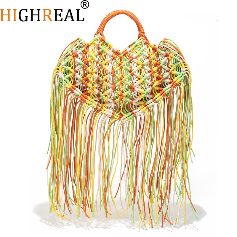 Interior Design Bali - Bohemian Rope Tassel Women Handbag Handmade