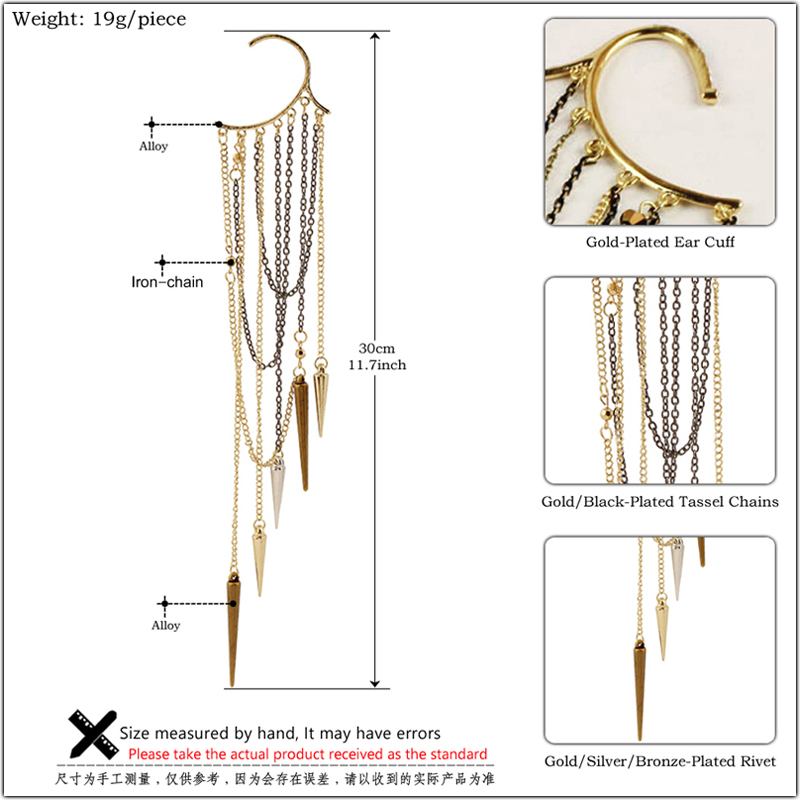 1piece Vintage Ear Hook Clip E - Antique Brass Hook ulasan dan harga