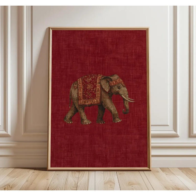 Indian Elephant Pattern Print, - Interior Designer ulasan dan harga