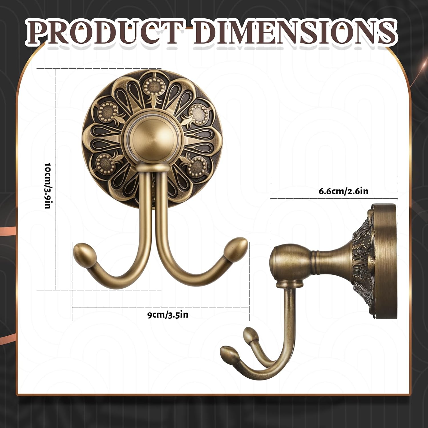 4 Pack Antique Towel Hooks Wal - Antique Brass Hook ulasan dan harga