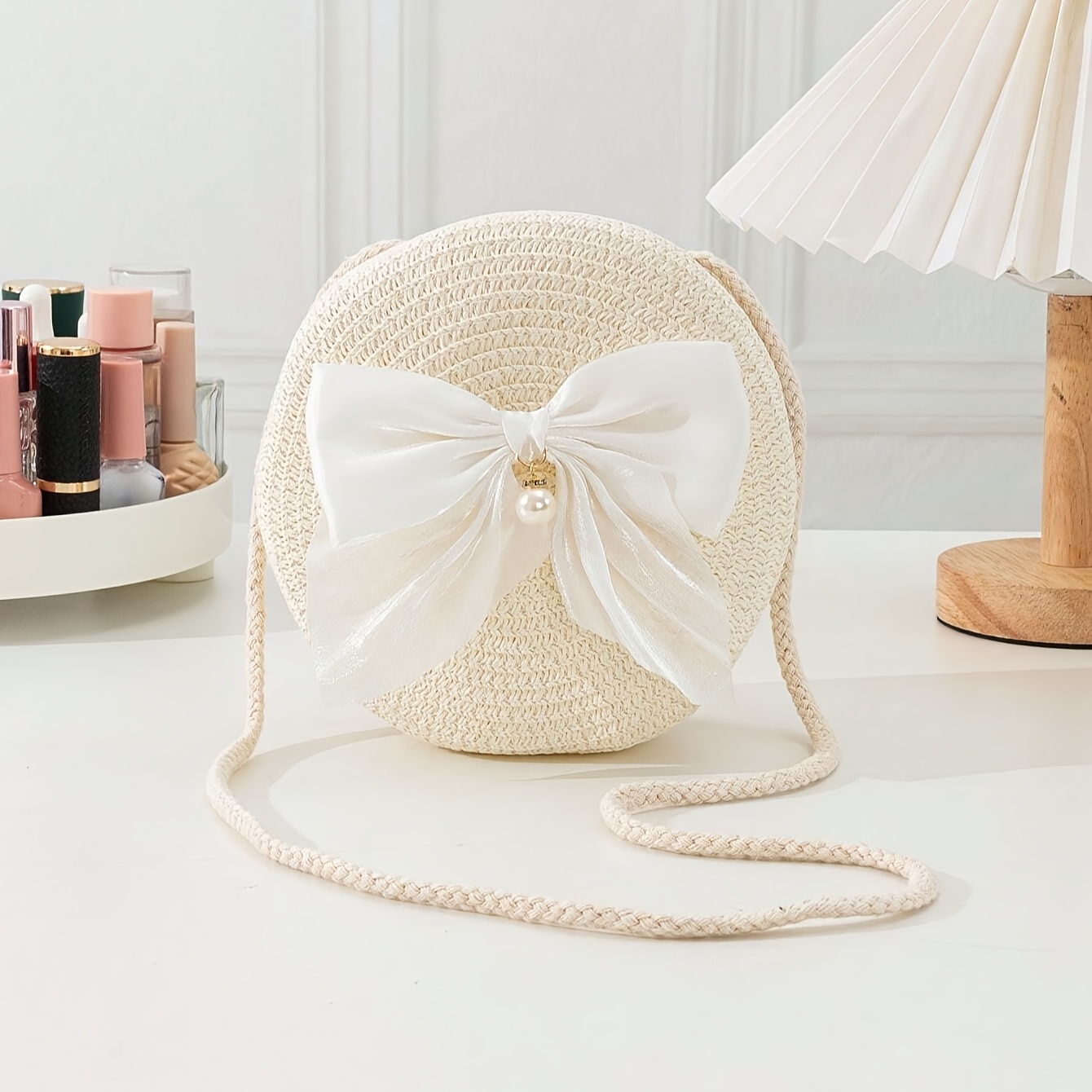 Elegant Round Straw Crossbody  - Interior Design Style ulasan dan harga