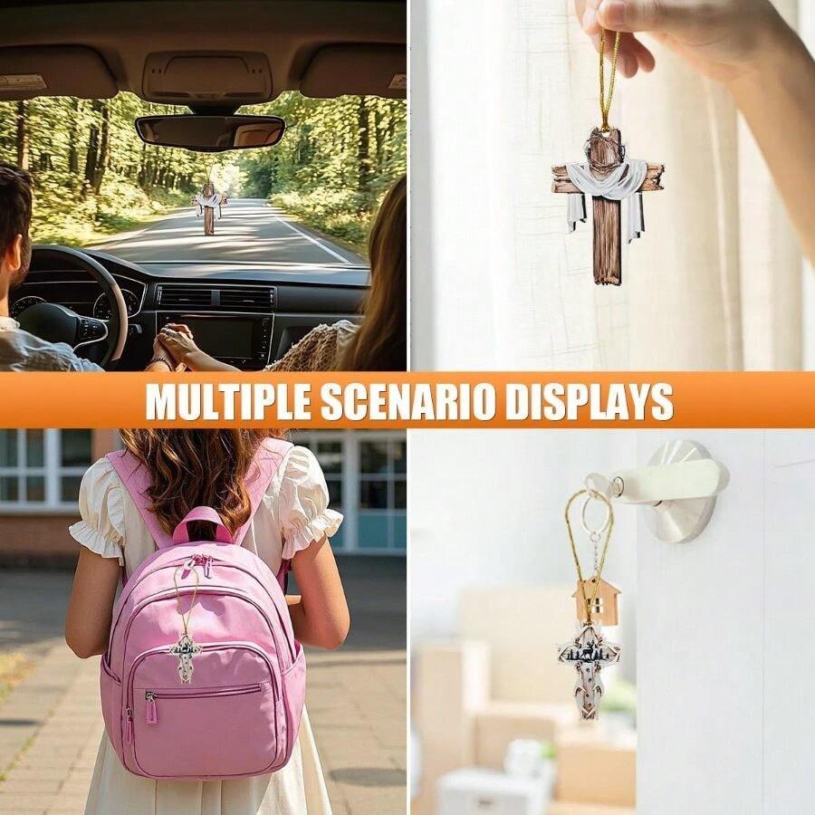 Deer Antler Cross Car Rearview - Interior Design Style ulasan dan harga