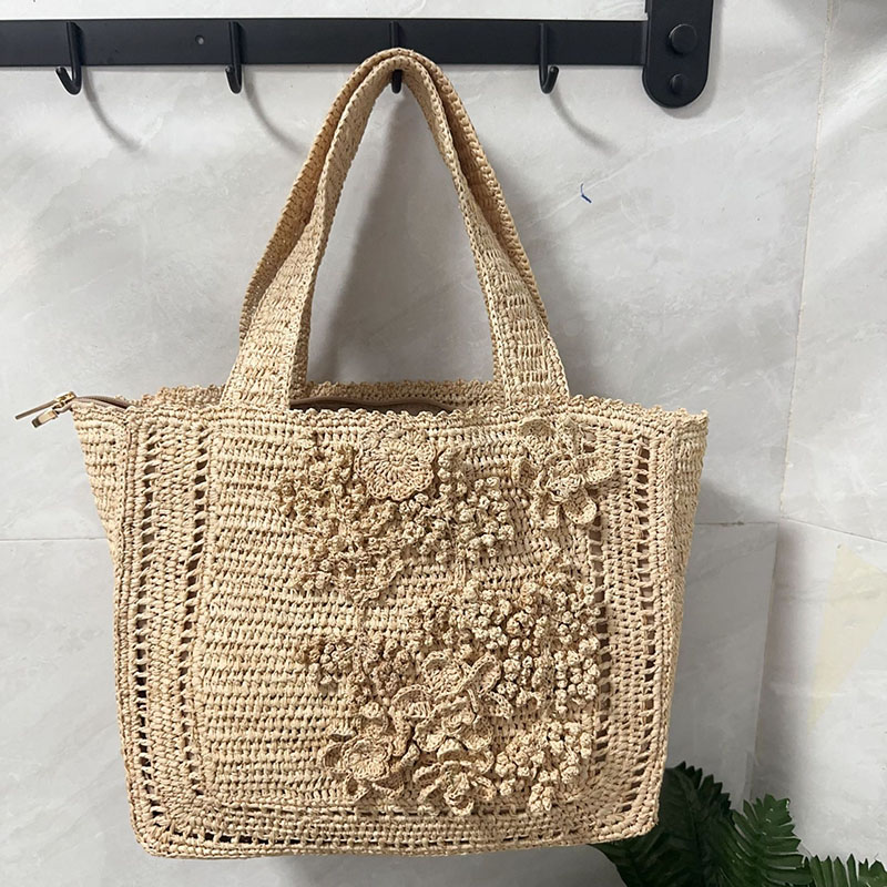 Summer Flower Woven Tote Bag B - Interior Design Bali ulasan dan harga