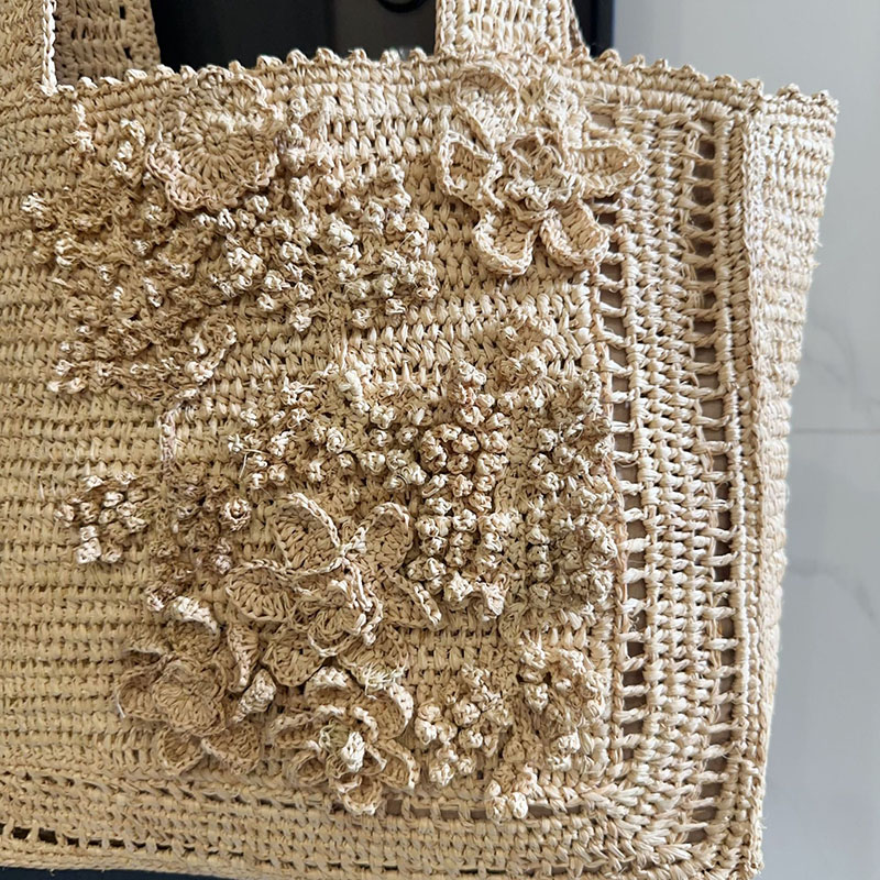 Summer Flower Woven Tote Bag B - Interior Design Bali ulasan dan harga