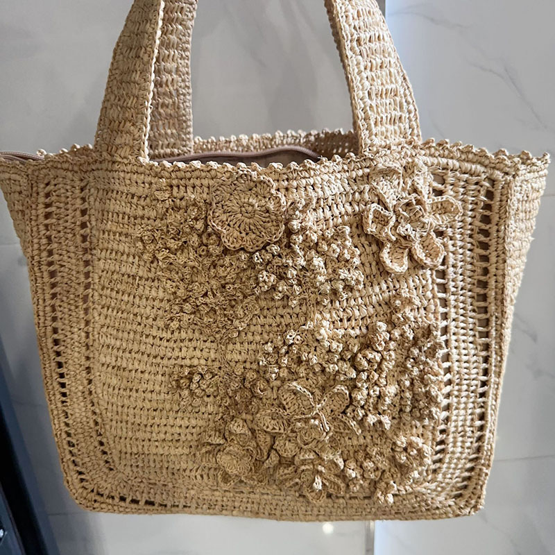 Summer Flower Woven Tote Bag B - Interior Design Bali ulasan dan harga