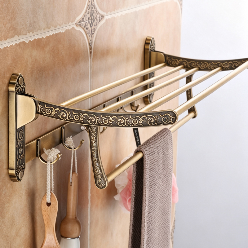 Foldable Antique Brass Towel R - Antique Brass Hook ulasan dan harga