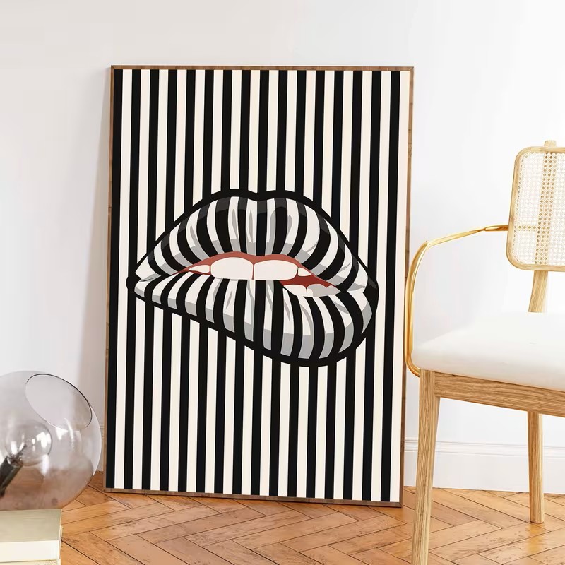 Simple and Abstract Striped Li - Interior Designer ulasan dan harga