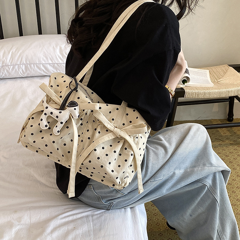 New Fashion Polka Dot Tote Bag - Interior Design Style ulasan dan harga